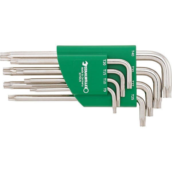 Stahlwille Tools HEXAGON KEY WRENCH SET TORX, 8 PCS IN HOLDER, T9 T10 T15 T20 T25 T27 T30 T40 10766/8 - main